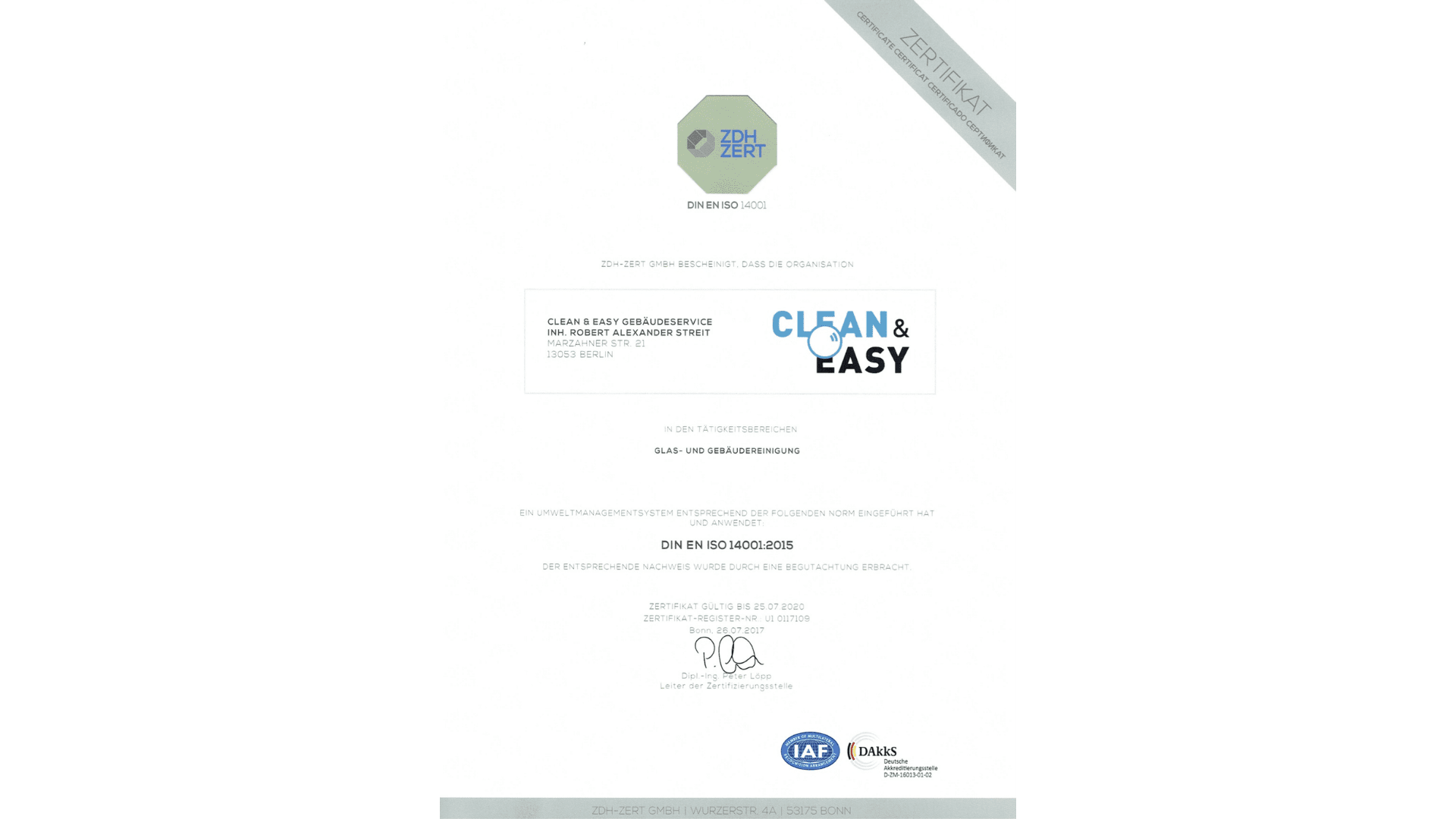 ISO Zertifikat Seite 2